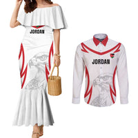 Jordan Football Custom Couples Matching Mermaid Dress and Long Sleeve Button Shirt Go The Chivalrous Ones - Wonder Print Shop