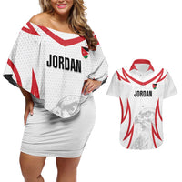 Jordan Football Custom Couples Matching Off Shoulder Short Dress and Hawaiian Shirt Go The Chivalrous Ones - Wonder Print Shop