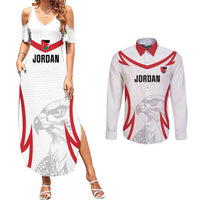 Jordan Football Custom Couples Matching Summer Maxi Dress and Long Sleeve Button Shirt Go The Chivalrous Ones - Wonder Print Shop