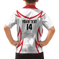 Jordan Football Custom Family Matching Off The Shoulder Long Sleeve Dress and Hawaiian Shirt Go The Chivalrous Ones - Wonder Print Shop