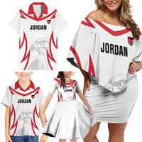 Jordan Football Custom Family Matching Off Shoulder Short Dress and Hawaiian Shirt Go The Chivalrous Ones - Wonder Print Shop