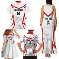 Jordan Football Custom Family Matching Tank Maxi Dress and Hawaiian Shirt Go The Chivalrous Ones - Wonder Print Shop