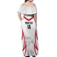 Jordan Football Custom Off Shoulder Maxi Dress Go The Chivalrous Ones - Wonder Print Shop