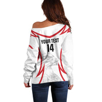 Jordan Football Custom Off Shoulder Sweater Go The Chivalrous Ones - Wonder Print Shop