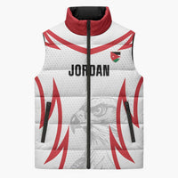 Jordan Football Custom Sleeveless Puffer Jacket Go The Chivalrous Ones - Wonder Print Shop