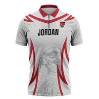 Jordan Football Custom Zipper Polo Shirt Go The Chivalrous Ones - Wonder Print Shop