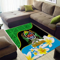 Personalised Tanzania Independence Day Area Rug Heri ya Siku ya Uhuru African Pattern - Wonder Print Shop