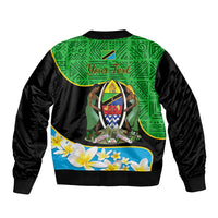 Personalised Tanzania Independence Day Bomber Jacket Heri ya Siku ya Uhuru African Pattern - Wonder Print Shop