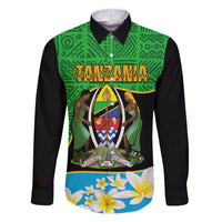 Personalised Tanzania Independence Day Family Matching Off Shoulder Maxi Dress and Hawaiian Shirt Heri ya Siku ya Uhuru African Pattern - Wonder Print Shop