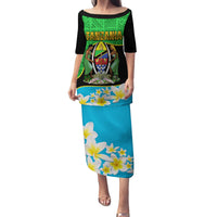 Personalised Tanzania Independence Day Family Matching Puletasi Dress and Hawaiian Shirt Heri ya Siku ya Uhuru African Pattern - Wonder Print Shop