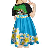 Personalised Tanzania Independence Day Kid Short Sleeve Dress Heri ya Siku ya Uhuru African Pattern - Wonder Print Shop