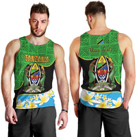 Personalised Tanzania Independence Day Men Tank Top Heri ya Siku ya Uhuru African Pattern - Wonder Print Shop
