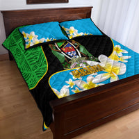 Personalised Tanzania Independence Day Quilt Bed Set Heri ya Siku ya Uhuru African Pattern - Wonder Print Shop