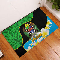 Personalised Tanzania Independence Day Rubber Doormat Heri ya Siku ya Uhuru African Pattern - Wonder Print Shop