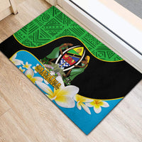 Personalised Tanzania Independence Day Rubber Doormat Heri ya Siku ya Uhuru African Pattern - Wonder Print Shop