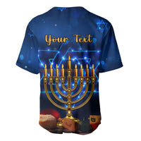 Personalised Hanukkah Baseball Jersey Menorah Happy Jewish Holiday - Wonder Print Shop