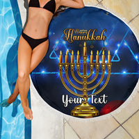 Personalised Hanukkah Beach Blanket Menorah Happy Jewish Holiday - Wonder Print Shop