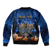 Personalised Hanukkah Bomber Jacket Menorah Happy Jewish Holiday - Wonder Print Shop