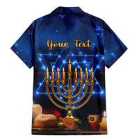 Personalised Hanukkah Family Matching Mermaid Dress and Hawaiian Shirt Menorah Happy Jewish Holiday - Wonder Print Shop