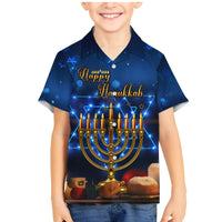 Personalised Hanukkah Family Matching Mermaid Dress and Hawaiian Shirt Menorah Happy Jewish Holiday - Wonder Print Shop