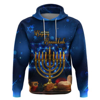 Personalised Hanukkah Hoodie Menorah Happy Jewish Holiday - Wonder Print Shop