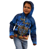 Personalised Hanukkah Kid Hoodie Menorah Happy Jewish Holiday - Wonder Print Shop