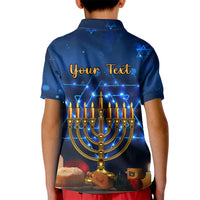 Personalised Hanukkah Kid Polo Shirt Menorah Happy Jewish Holiday - Wonder Print Shop