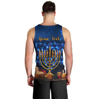 Personalised Hanukkah Men Tank Top Menorah Happy Jewish Holiday - Wonder Print Shop