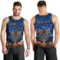 Personalised Hanukkah Men Tank Top Menorah Happy Jewish Holiday - Wonder Print Shop