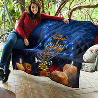 Personalised Hanukkah Quilt Menorah Happy Jewish Holiday - Wonder Print Shop