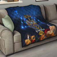 Personalised Hanukkah Quilt Menorah Happy Jewish Holiday - Wonder Print Shop