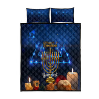 Personalised Hanukkah Quilt Bed Set Menorah Happy Jewish Holiday - Wonder Print Shop