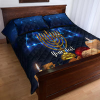 Personalised Hanukkah Quilt Bed Set Menorah Happy Jewish Holiday - Wonder Print Shop