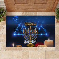 Personalised Hanukkah Rubber Doormat Menorah Happy Jewish Holiday - Wonder Print Shop