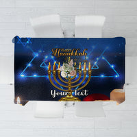 Personalised Hanukkah Tablecloth Menorah Happy Jewish Holiday - Wonder Print Shop