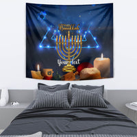Personalised Hanukkah Tapestry Menorah Happy Jewish Holiday - Wonder Print Shop