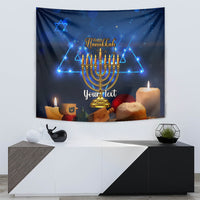 Personalised Hanukkah Tapestry Menorah Happy Jewish Holiday - Wonder Print Shop