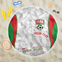 Iran Football Custom Beach Blanket Come On Team Melli Cheetah - Wonder Print Shop