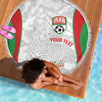 Iran Football Custom Beach Blanket Come On Team Melli Cheetah - Wonder Print Shop