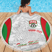 Iran Football Custom Beach Blanket Come On Team Melli Cheetah - Wonder Print Shop