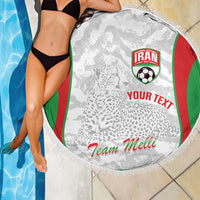 Iran Football Custom Beach Blanket Come On Team Melli Cheetah - Wonder Print Shop