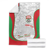 Iran Football Custom Blanket Come On Team Melli Cheetah - Wonder Print Shop