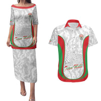 Iran Football Custom Couples Matching Puletasi and Hawaiian Shirt Come On Team Melli Cheetah - Wonder Print Shop