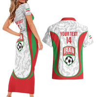 Iran Football Custom Couples Matching Short Sleeve Bodycon Dress and Hawaiian Shirt Come On Team Melli Cheetah - Wonder Print Shop