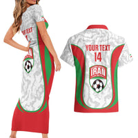 Iran Football Custom Couples Matching Short Sleeve Bodycon Dress and Hawaiian Shirt Come On Team Melli Cheetah - Wonder Print Shop
