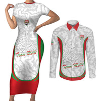 Iran Football Custom Couples Matching Short Sleeve Bodycon Dress and Long Sleeve Button Shirt Come On Team Melli Cheetah - Wonder Print Shop