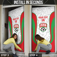 Iran Football Custom Door Cover Come On Team Melli Cheetah - Wonder Print Shop