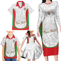 Iran Football Custom Family Matching Long Sleeve Bodycon Dress and Hawaiian Shirt Come On Team Melli Cheetah - Wonder Print Shop