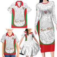 Iran Football Custom Family Matching Long Sleeve Bodycon Dress and Hawaiian Shirt Come On Team Melli Cheetah - Wonder Print Shop