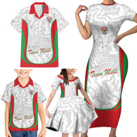 Iran Football Custom Family Matching Short Sleeve Bodycon Dress and Hawaiian Shirt Come On Team Melli Cheetah - Wonder Print Shop